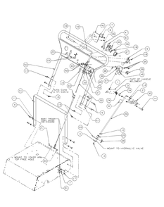 Handle Assembly Diagram and Parts List for 56A843VK 750 Cub Cadet Lawn Tractor Accessories